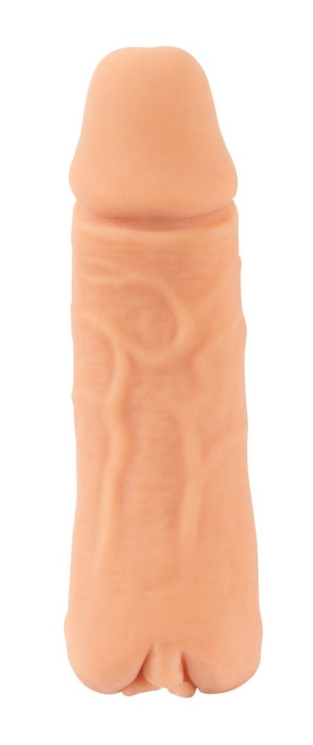 Nature Skin 2w1: Realistyczna Nakładka i Masturbator 18,5 cm