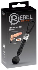 Rebel Ciężki Pierścień Erekcyjny w Stylu Liny z Obciążającą Kulą
