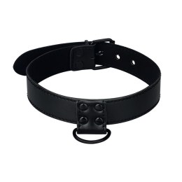 Czarna Matowa Obroża ze Smyczą Bondage Fetish