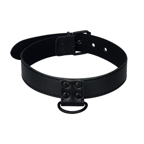 Czarna Matowa Obroża ze Smyczą Bondage Fetish