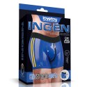 Eleganckie szorty strap-on w kolorze niebieskim (pas 36-39 cali)