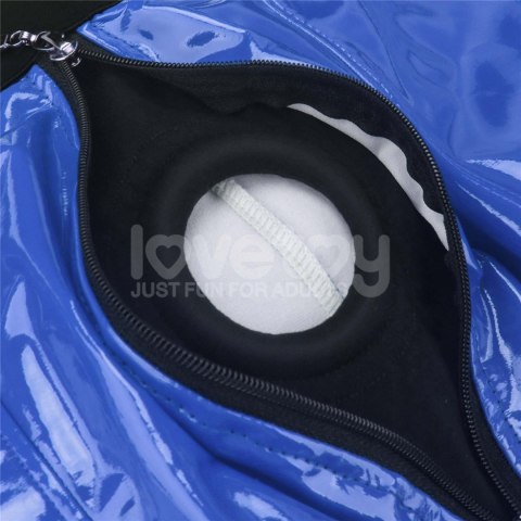 Eleganckie szorty strap-on w kolorze niebieskim (pas 36-39 cali)