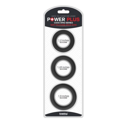 Zestaw Silikonowych Pierścieni Erekcyjnych Power Plus
