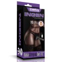Wibrujący Zestaw Strap-on z Realistycznym Dildo 19 cm – Czarny