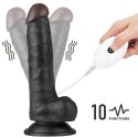 Wibrujący Zestaw Strap-on z Realistycznym Dildo 19 cm – Czarny