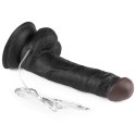 Wibrujący Zestaw Strap-on z Realistycznym Dildo 19 cm – Czarny