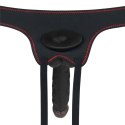 Wibrujący Zestaw Strap-on z Realistycznym Dildo 19 cm – Czarny
