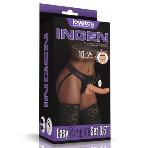 Wibrujący Zestaw Strap-on 'Easy' 8.5''