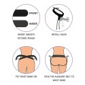 Wibrujący Zestaw Strap-On Komfortowy, Czarny