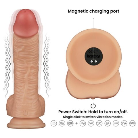 Wibrujący Zestaw Strap-On Premium 8.5'' w Rozmiarach L/XL/2XL