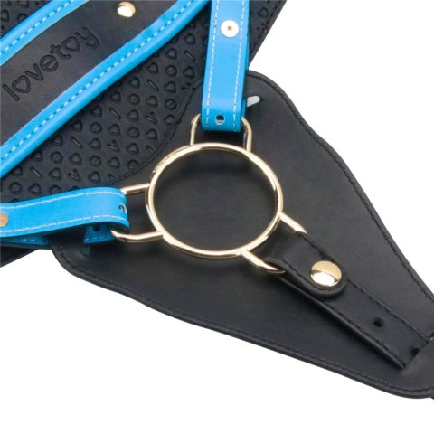 Luksusowy zestaw strap-on z realistycznym wibratorem 9.5'' L/XL/2XL