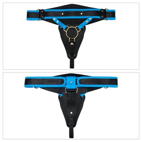 Luksusowy zestaw strap-on z realistycznym wibratorem 9.5'' L/XL/2XL