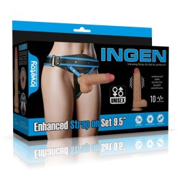Wibrujący Zestaw Strap-On Premium z Dildo Realistycznym 24 cm (XS/S/M)