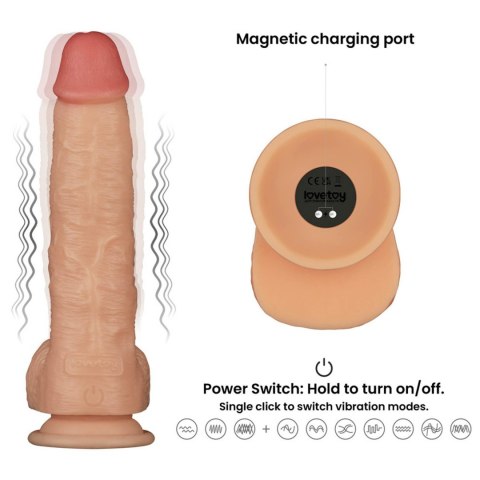 Wibrujący Zestaw Strap-On Premium z Dildo Realistycznym 24 cm (XS/S/M)
