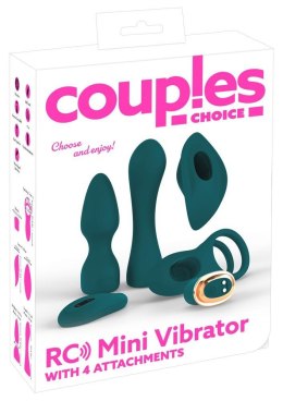 Zestaw dla Par: Mini Wibrator Couples Choice z 4 Funkcjonalnymi Końcówkami