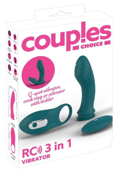 Wszechstronny Wibrator 3w1 Couples Choice z Pilotem