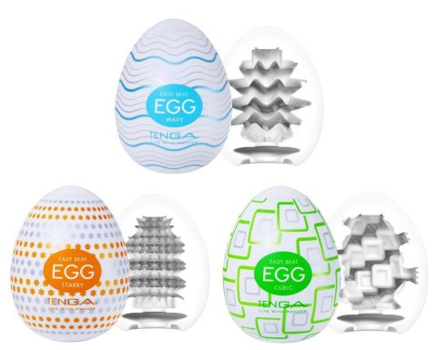 Tenga Egg Standard – Zestaw 3 Jajeczek Masturbacyjnych