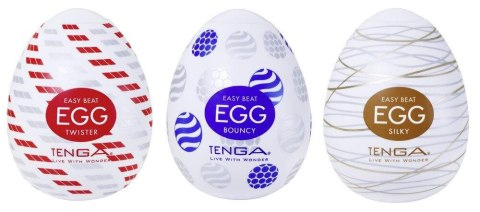 Tenga Egg Standard x3 – Zestaw Trzech Jajeczek Masturbacyjnych