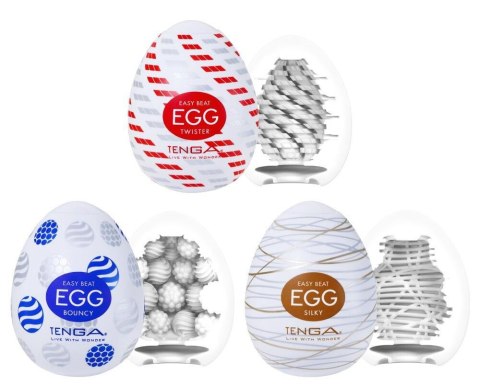 Tenga Egg Standard x3 – Zestaw Trzech Jajeczek Masturbacyjnych
