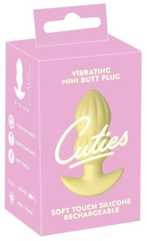 Cuties: Żółty Wibrujący Korek Analny