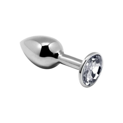 Elegancki Metalowy Korek Analny M z Kryształem