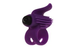 Wibrujący Pierścień Adrien Lastic Bullet Lastic Ring – Fioletowy Silikon Medyczny