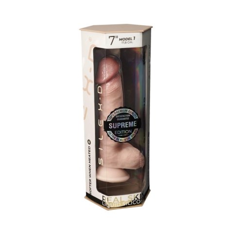 Dildo Realistyczne Premium Silexd Real Skin Model 1 (17,8 cm)