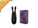 Kieszonkowy wibrator-stymulator Lastic Rabbit – czarny