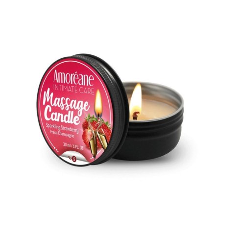 Świeca do Masażu Musująca Truskawka 30ml
