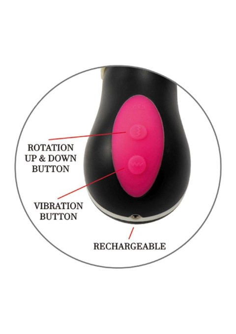 Wibrator URANUS USB z 12 Funkcjami i Realistycznym Ruchem Posuwisto-Zwrotnym