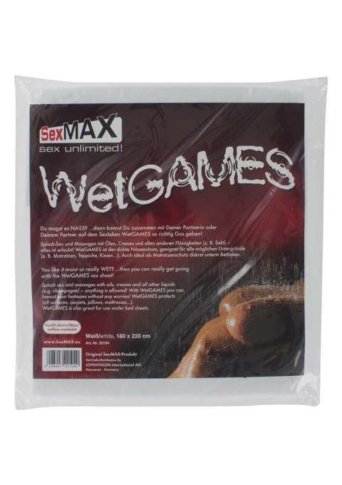 BDSM-SexMAX WetGAMES – Mata ochronna do mokrych zabaw, 180 x 220 cm, biała