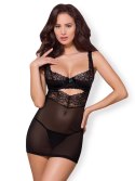 Erotyczny Komplet Bielizny Obsessive 867-CHE-1: Koronkowa Koszulka i Stringi L/XL