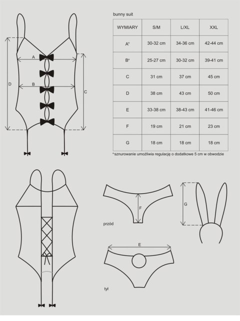 Seksowny Kostium Króliczka Bunny Suit S/M