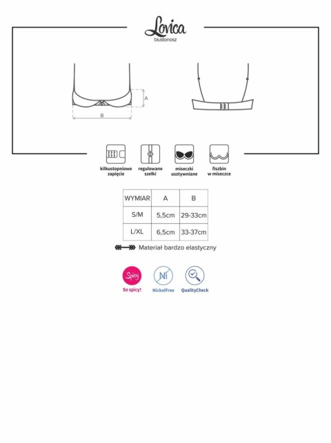 Zmysłowy półbiustonosz Lovica - L/XL