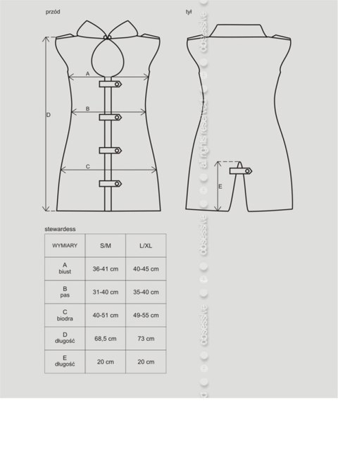 Uwodzicielski Kostium Stewardessy S/M