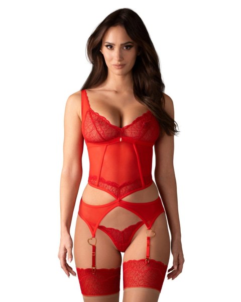 Zmysłowy komplet Cupide Desir: Gorset i stringi (rozmiar 2XL/3XL)