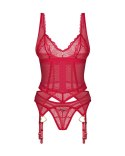 Zmysłowy komplet Cupide Desir: gorset i stringi L/XL