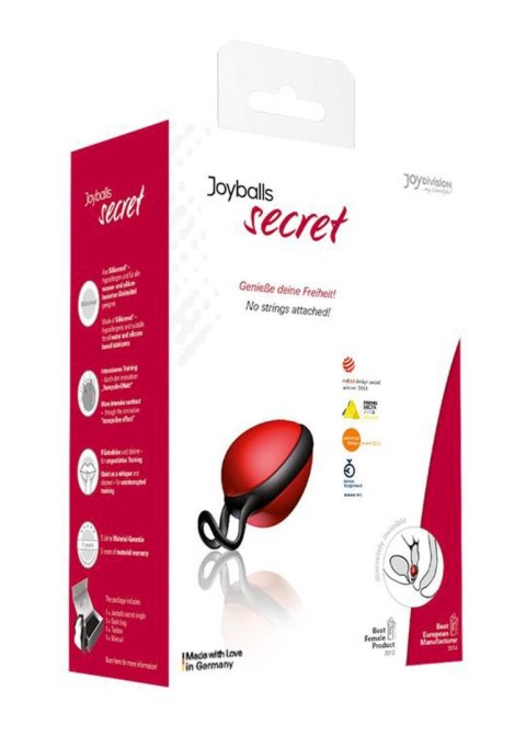 Dyskretna kulka gejszy Joyballs Secret Single, czerwono-czarna