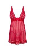 Zmysłowy komplet Lacelove: Babydoll i stringi XL/2XL