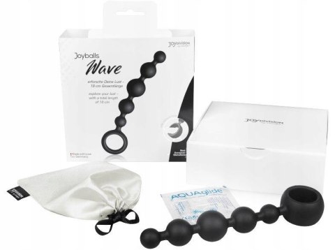 Kulki analne Joyballs Wave – Długie, Czarne