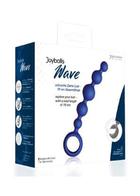 Analne kulki Joyballs Wave – krótki, niebieski