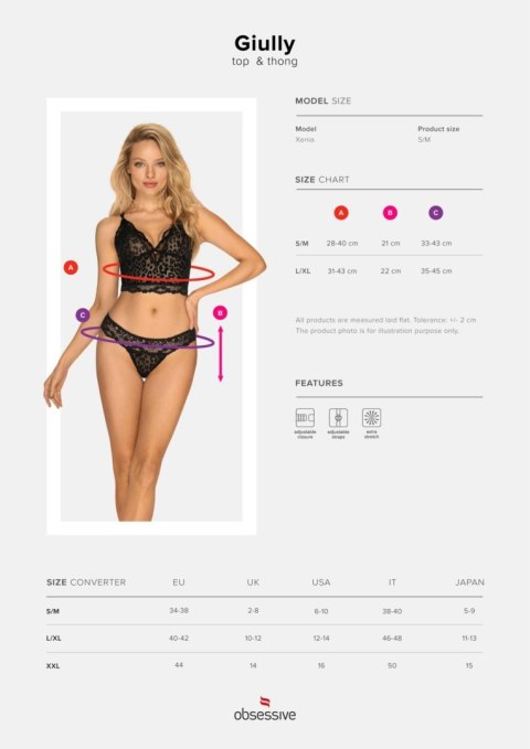 Elegancki Komplet Bielizny Giully – Top i Stringi (L/XL)