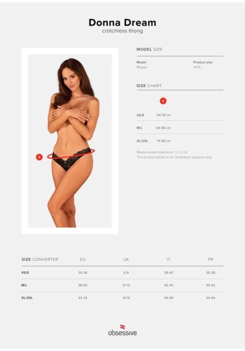 Donna Dream: Zmysłowe Otwarte Stringi Koronkowe XS/S