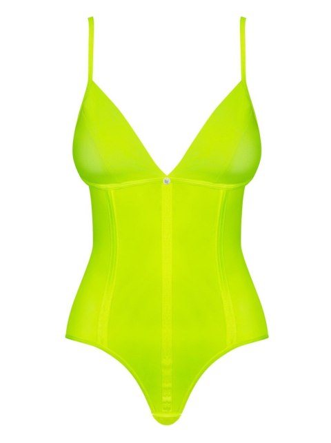 Zmysłowe body Neonia w słonecznej żółci (S/M)
