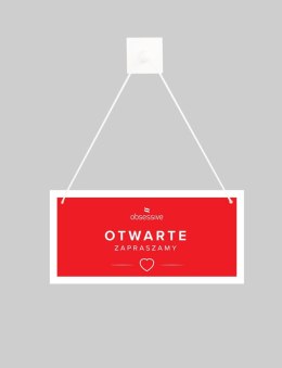 Elegancka tabliczka drzwiowa Obsessive: Otwarte/Zamknięte