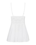 Zmysłowa Babydoll 810-BAB-2 ze Stringami – Biała S/M