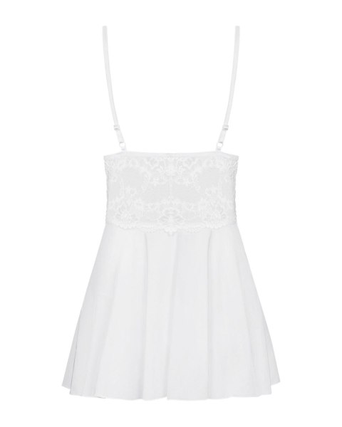 Zmysłowa Babydoll 810-BAB-2 ze Stringami – Biała S/M