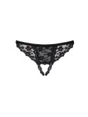 Stringi Letica – Otwarte koronkowe, czarne L/XL