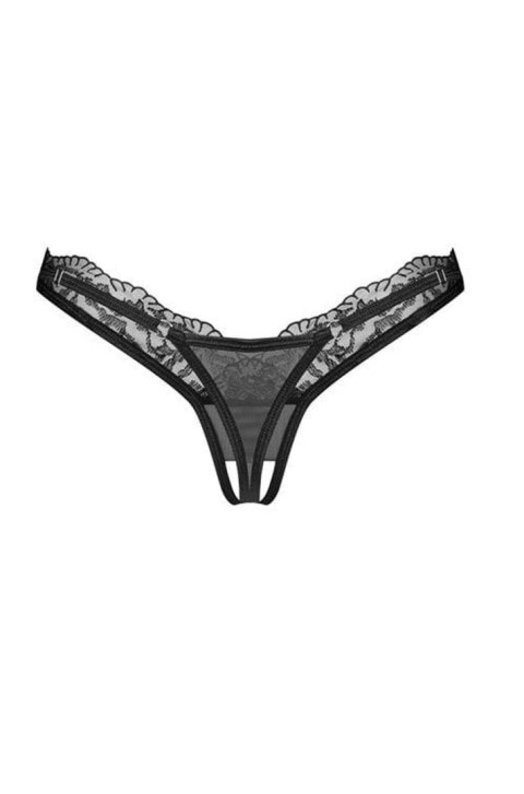 Stringi Arrowel Black z otwartym krokiem S/M