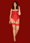 Blossmina: Zmysłowy Czerwony Gorset i Stringi 6XL/7XL